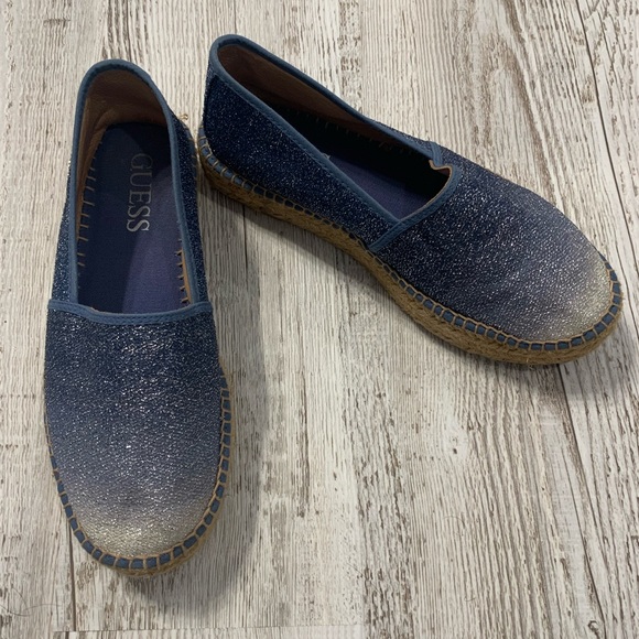 GUESS ‘Rosina’ blue ombré espadrilles flats - Picture 6 of 13
